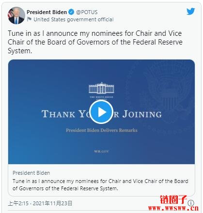 鲍尔将续任Fed 主席！对比特币、稳定币将有何影响？
